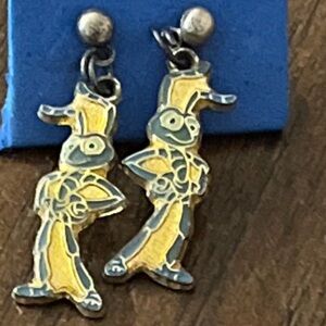 Rare Disney Pixar A Bug's Life Flik Dangle Earrings Collectible